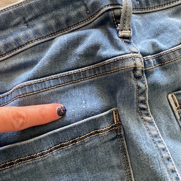 Parker Smith Light Wash Ankle Raw Hem High Waist Skinny Jeans Size 2/26 - Picture 9 of 13